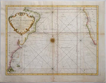 Zuid-Amerika - De Zuidelijke Atlantische Oceaan.; Bellin -, Boeken, Atlassen en Landkaarten, Nieuw