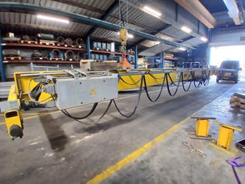 SWF enkelligger bovenloopkraan ± 14.000mm x 5t 001640U, Ophalen, Gebruikt