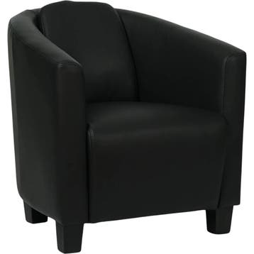 Leren fauteuil Press - Massif Nero (zwart) - Poten hout, Huis en Inrichting, Fauteuils, Nieuw, Ophalen of Verzenden, Eigentijds, Klassiek, Retro, Romantisch, Vintage