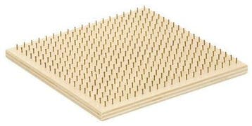 Kralenplank beukenhout vierkant (nieuwere versie), Verzenden, Nieuw