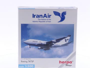 Schaal 1:500 Herpa 511995 Iran Air Boeing 747SP Reg.Nr. E..., Ophalen of Verzenden, Gebruikt
