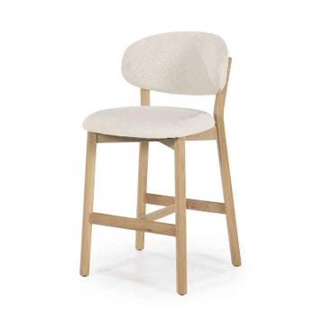 Barstoel Mikky Naturel - Beige Moon - 96256 - barkruk/stoel, Nieuw, Stof