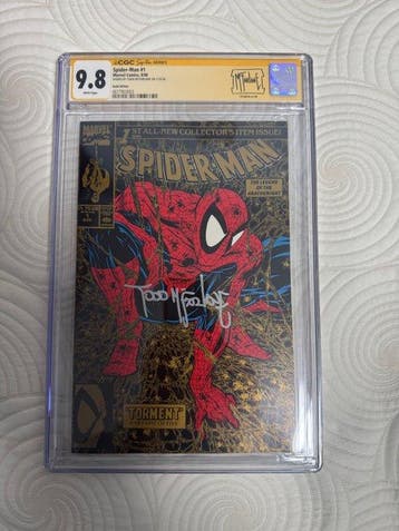 Spider-Man (Vol. 1) #1 - Gold Edition - Signed by Todd, Boeken, Strips | Comics, Nieuw