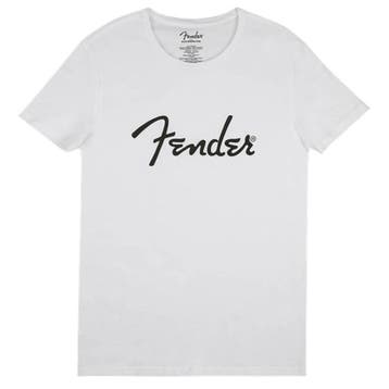 Fender T-Shirt spaghetti logo wit L, Verzenden, Nieuw