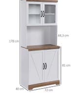 Keukenkast met Glazen Deuren en Aanrecht – 178x72x40 cm, Huis en Inrichting, Keuken | Keukenelementen, Verzenden, Nieuw