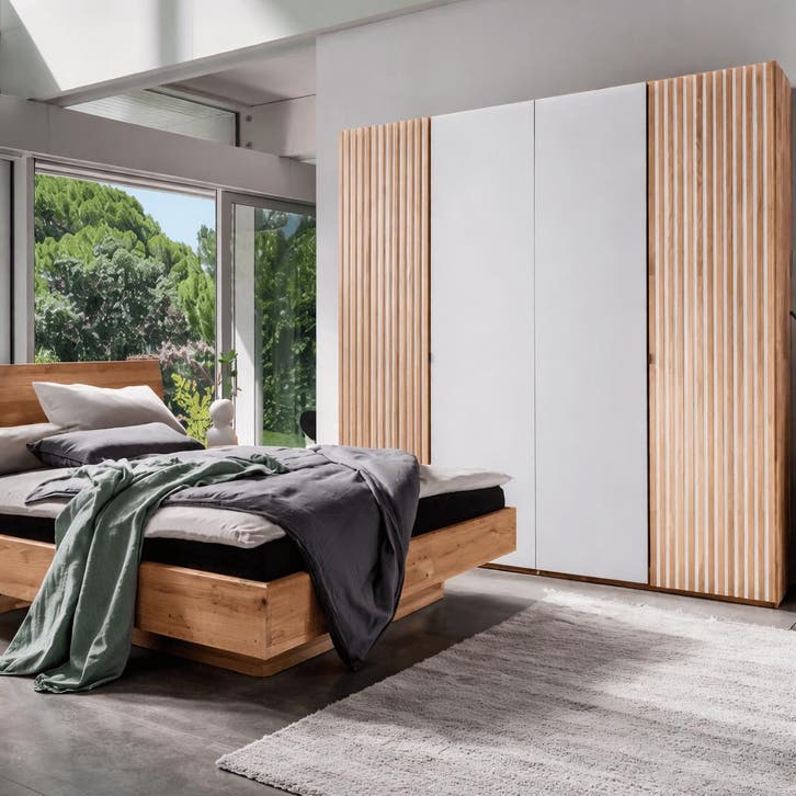 Forestales Brooklyn Massief Eikenhout Kledingkast - 360cm 6-, Huis en Inrichting, Kasten | Kledingkasten
