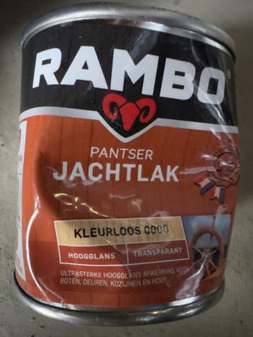 RAMBO PANTSER JACHTLAK TRANSPARANT HOOGGLANS - Blank - 0,..., Overige kleuren, Nieuw, Ophalen of Verzenden, Lak