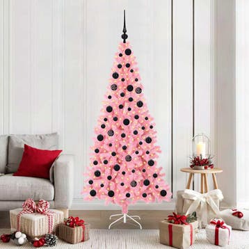 vidaXL Kerstboom Roze 180 cm PVC, Diversen, Kerst, Verzenden, Nieuw
