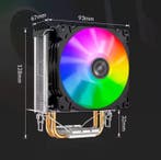 RGB CPU Koeler 92mm – Stil met 2 Heatpipes, Verzenden, Nieuw