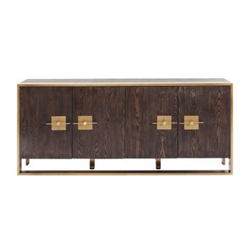 *WOONWINKEL* Kare Design Osaka Dressoir Messing En Donker Ho, Verzenden, Nieuw