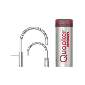 €1329 QUOOKER PRO3 NORDIC ROUND TWINTAP RVS - 3NRRVSTT, Ophalen of Verzenden, Nieuw