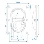 ProPlus Sjoroog met dekring en veer - inbouw 20 mm - staa..., Auto diversen, Aanhangwagen-onderdelen, Ophalen of Verzenden, Nieuw
