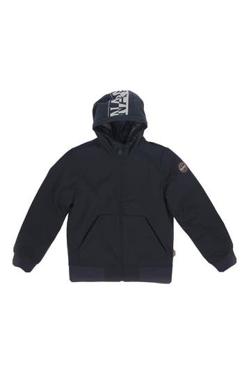 Napapijri Jas Jongens in maat 140 Blauw, Verzenden, Zo goed als nieuw, Napapijri, Jongen of Meisje