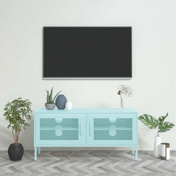 vidaXL Tv-meubel 105x35x50 cm staal mintkleurig, Huis en Inrichting, Minder dan 50 cm, Verzenden, Nieuw, Minder dan 100 cm