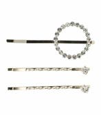 Haarspeld Schuifspeldjes 5cm - Cirkel Strass Steentjes -, Nieuw