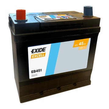 Exide Excell accu | EB451 | 12V 45Ah, Ophalen of Verzenden, Nieuw