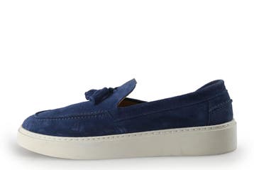 Manfield Loafers in maat 43 Blauw, Loafers, Manfield, Zo goed als nieuw, Verzenden