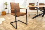 industrieele sledestoel LOFT vintage bruine armleuningen, Ophalen of Verzenden, Nieuw