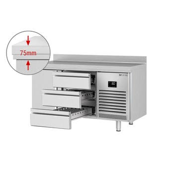 GGM Gastro | Koelwerkbank PREMIUM PLUS - 1468x700mm - met 1, Verzenden, Nieuw in verpakking, RVS Meubilair