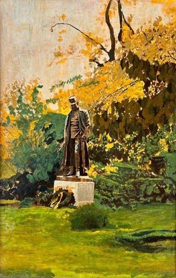 Austrian School (XX) - Kaiser-Franz-Joseph Statue im Wiener