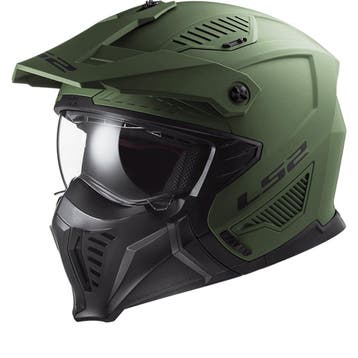 LS2 OF606 Drifter Solid Mat Legergroen 06 Multi Helm, Jethelm, XXL, Nieuw met kaartje, Overige merken