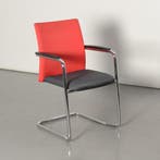 Haworth vergaderstoel, rood / antraciet, sledeframe, Huis en Inrichting, Ophalen of Verzenden, Nieuw
