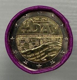 Frankrijk. 2 Euro 2014 D-DAY (25 pieces) in roll (Zonder