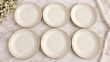 Tirschenreuth Bavaria - 6 assiettes en porcelaine – frise de