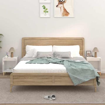 vidaXL Nachtkastjes 2 st 40x35x50 cm hoogglans wit, Minder dan 45 cm, Verzenden, Nieuw, Minder dan 55 cm