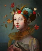 Valentin Skribins (XX) - The BloomCrowned Dreamer, Antiek en Kunst, Kunst | Schilderijen | Klassiek