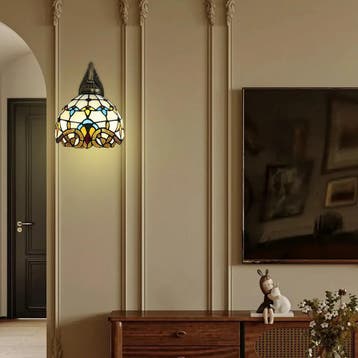 Tiffany Wandlamp Glas in Lood Vintage, Verzenden, Nieuw