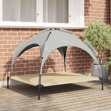 vidaXL Hondenbed 104 x 86 x 84,5 cm Staal Zilvergrijs, Verzenden, Nieuw