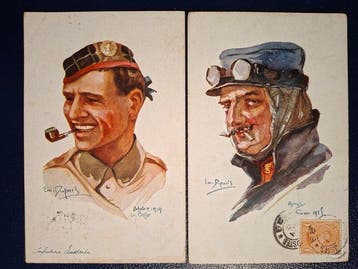 wereld - Militair - officieren - Ansichtkaart (54) -, Gelopen