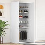 vidaXL Schoenenkast met plank Wit 80 x 39 x 178 cm Bewerkt, Verzenden, Nieuw