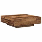 Woonkamertafel 100cm | Robuust Bewerkt Hout | Laatste Stuk!, Huis en Inrichting, Tafels | Salontafels, 100 tot 150 cm, Vierkant