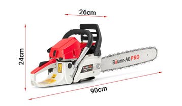 Benzine kettingzaag PRO | 65cc 5.7pk | OP=OP, Benzine, Nieuw, Ophalen of Verzenden, Geluidgedempt
