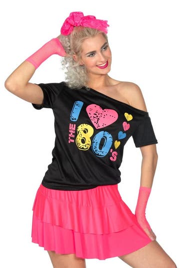 Shirt I love the 80s zwart Sandra, Ophalen of Verzenden, Nieuw