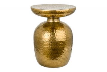Handgemaakte bijzettafel ORIENT 36cm goud gehamerd ontwerp -, Huis en Inrichting, Ophalen of Verzenden, Nieuw
