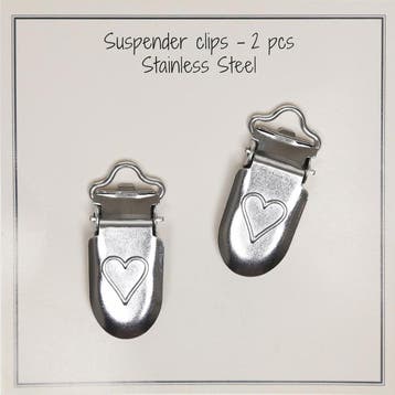 Go Handmade Speenclip met Hartje - 12 mm - Roestvrij staal, Ophalen of Verzenden, Nieuw