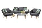 Milano Loungeset 3 zits + 2 stoelen - Anthracite, Verzenden, Nieuw