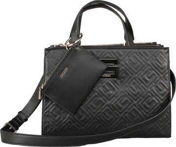 GUESS - Janay Status Satchel - Zwart - Vrouwen, Verzenden, Nieuw
