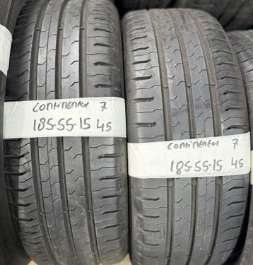 2x 185-55-15 Continental Zomer 2x 7mm €45 Per Band 185 55 15, Auto-onderdelen, Banden en Velgen, Ophalen, Gebruikt, 15 inch, 185 mm