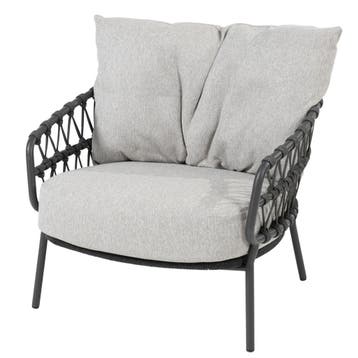 Calpi lounge tuinstoel met 2 kussens antraciet 4 Seasons, Ophalen of Verzenden, Nieuw