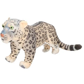 Living Earth sneeuwluipaard knuffel - pluche - 35 cm, Verzenden, Nieuw
