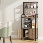 Keukenrek met Kast en Haken – Hout & Metaal Opbergrek, Huis en Inrichting, Verzenden, Nieuw