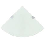 vidaXL Hoekschappen 2 st met chromen dragers 35x35 cm glas, Verzenden, Nieuw