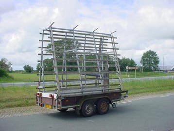 Wegvast tandemas met glasresteel afm. 300x130x240cm 2000kg, Auto diversen, Ophalen, Gebruikt