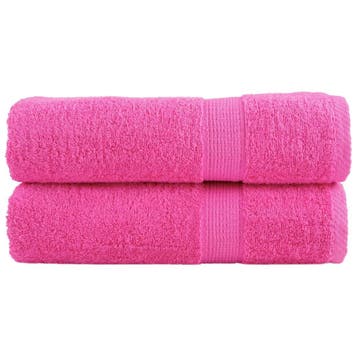 vidaXL Badhanddoeken SOLUND 2 st 600 g/m² 70x140 cm roze, Verzenden, Nieuw, Roze