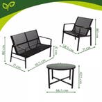 Gardlov 4-delige tuinmeubelset voor balkon of terras met..., Ophalen of Verzenden, Nieuw