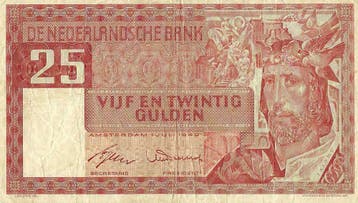 Bankbiljet 25 gulden 1949 Salomo Zeer Fraai, Verzenden